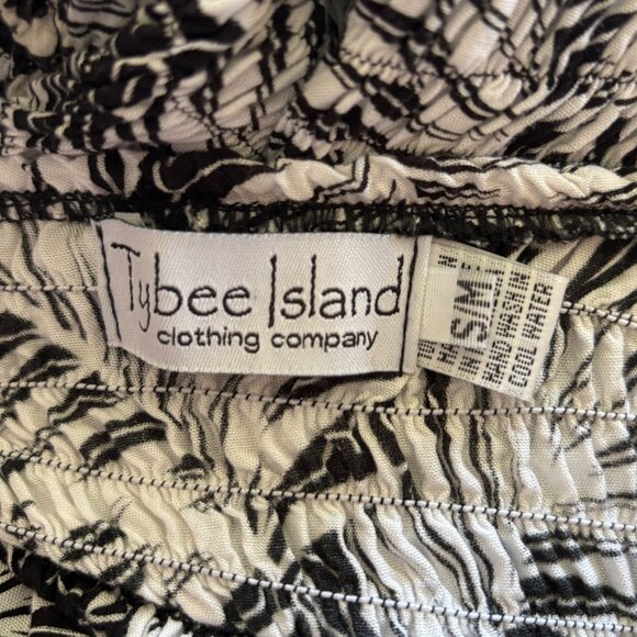 Tybee Island Women's Sundress Size S/M Black & White Side Pockets - Picture 7 of 8